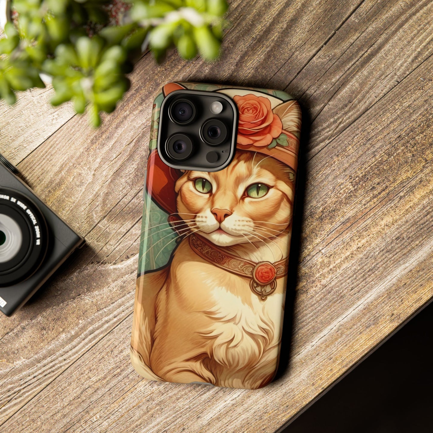 Alphonse Mucha Tough Phone Cases (A lady cat)