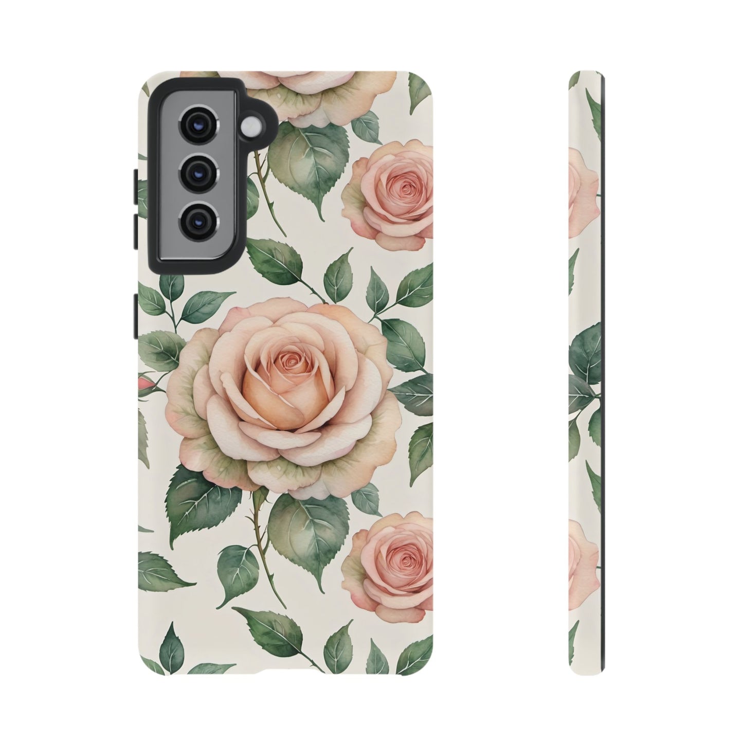 Watercolor Large Roses Tough Cases