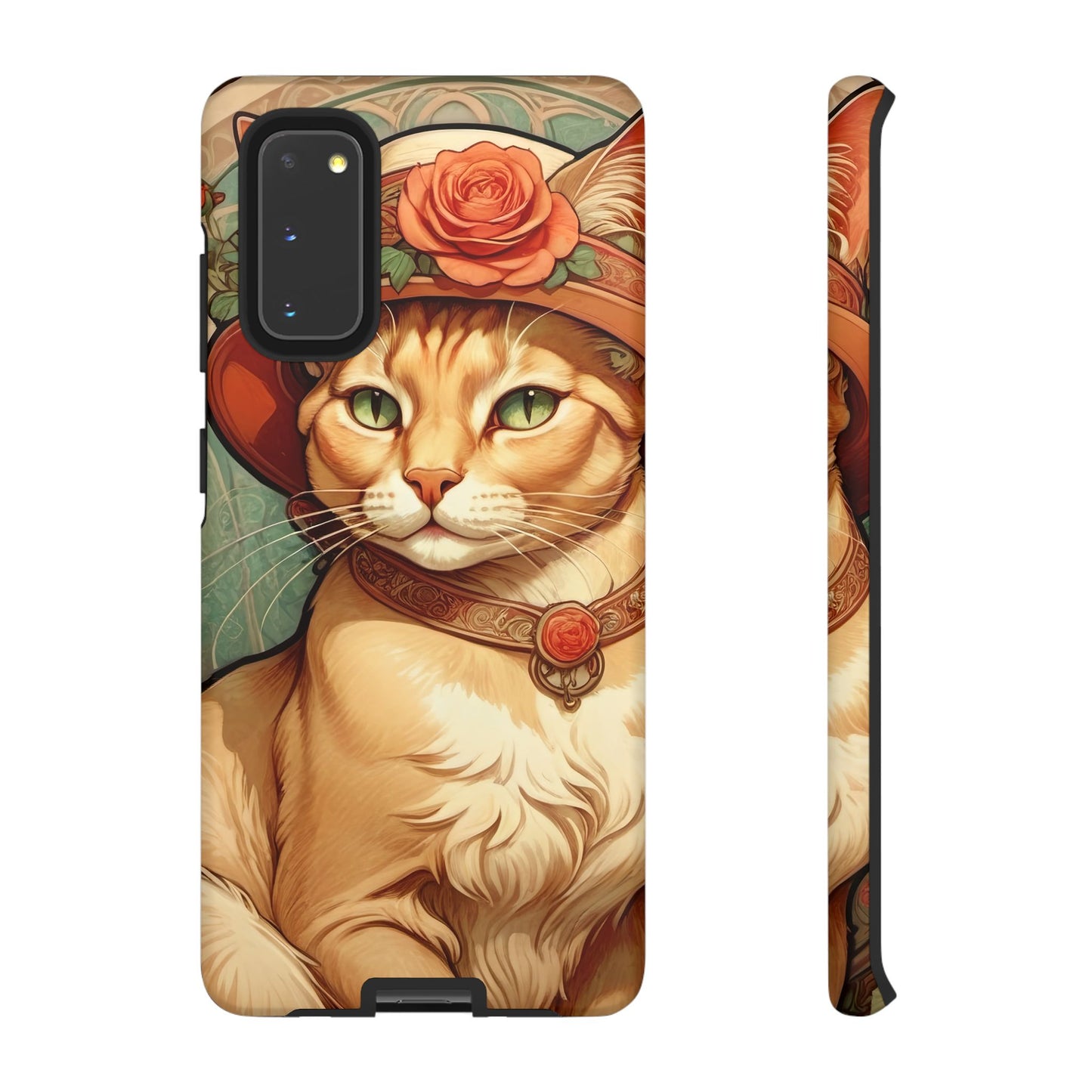 Alphonse Mucha Tough Phone Cases (A lady cat)