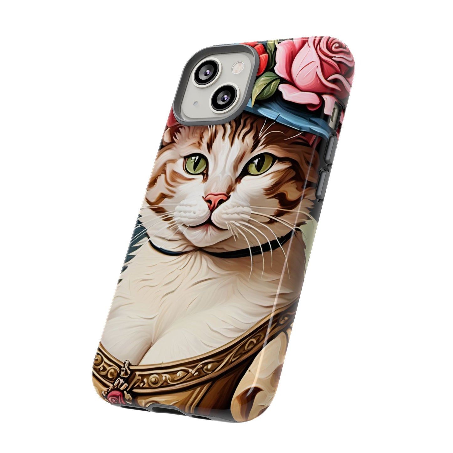 Oil Painting Cat Tough Phone Cases (A Lady 2)