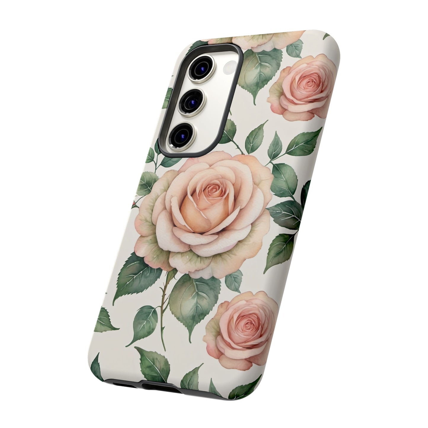 Watercolor Large Roses Tough Cases