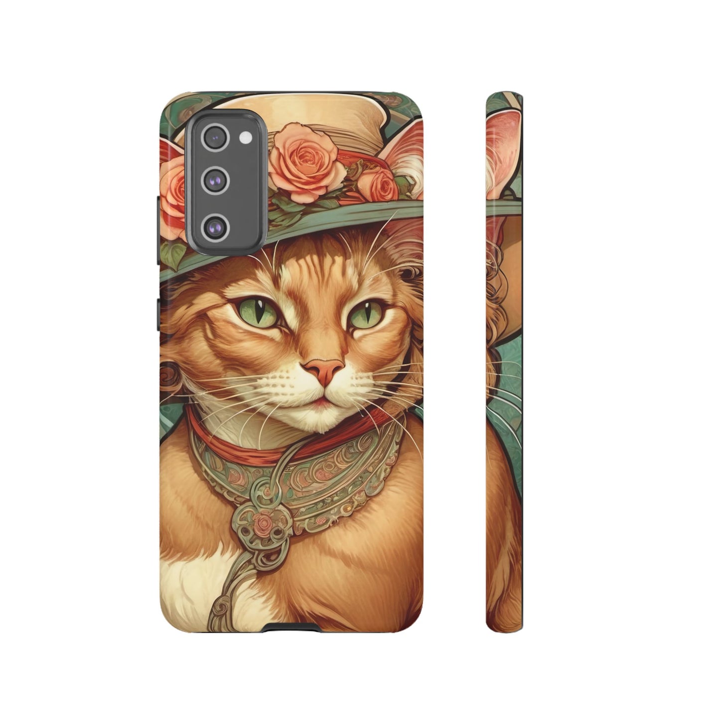 Alphonse Mucha Tough Phone Cases (A lady cat 2)