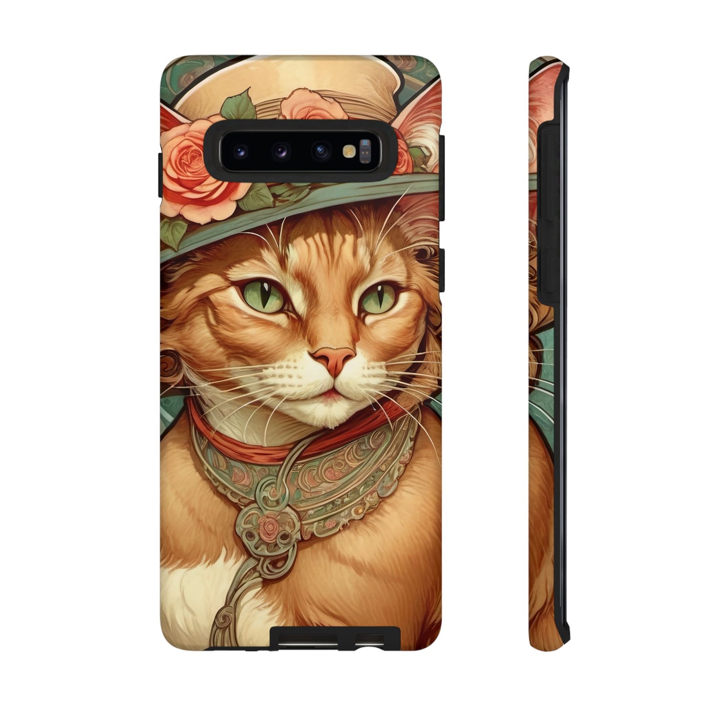 Alphonse Mucha Tough Phone Cases (A lady cat 2)