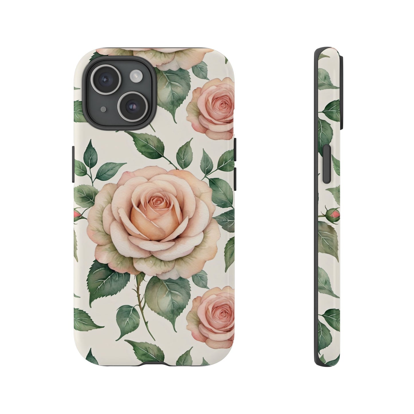 Watercolor Large Roses Tough Cases