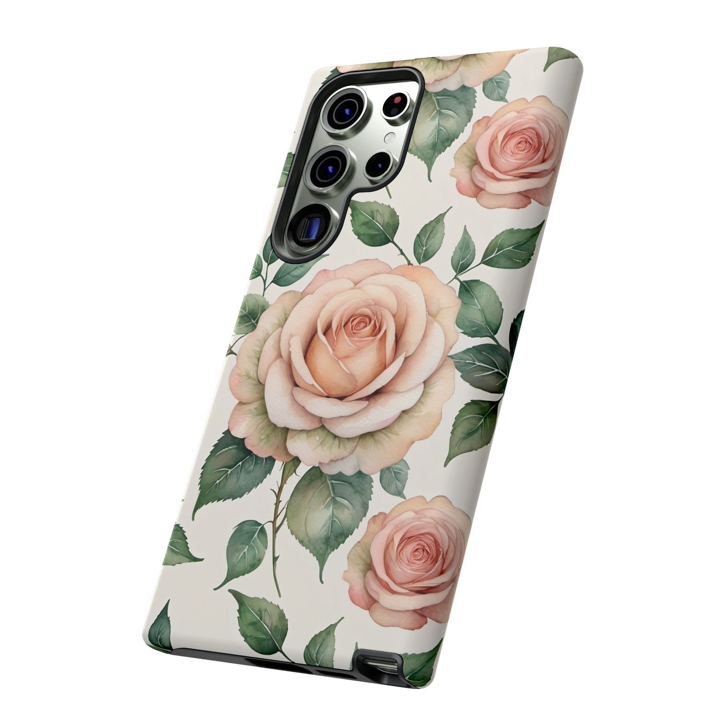 Watercolor Large Roses Tough Cases