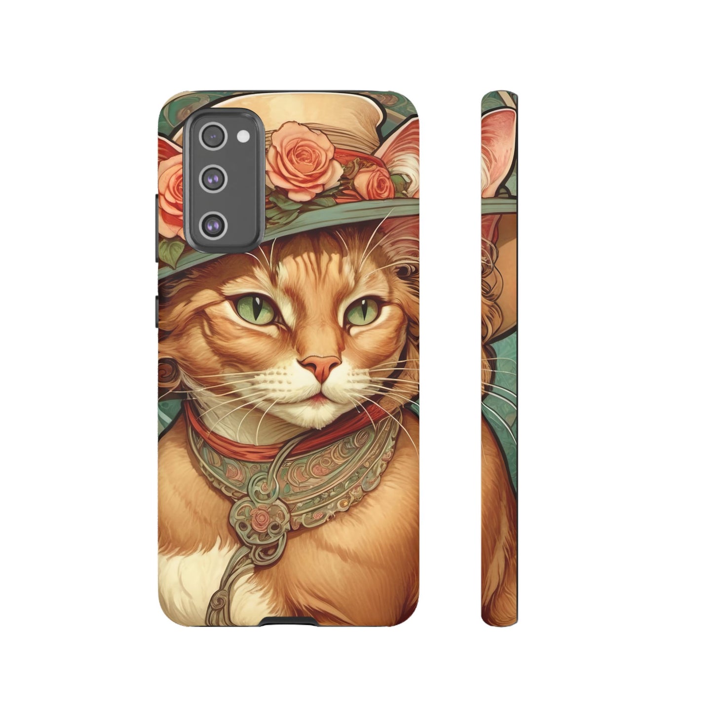 Alphonse Mucha Tough Phone Cases (A lady cat 2)