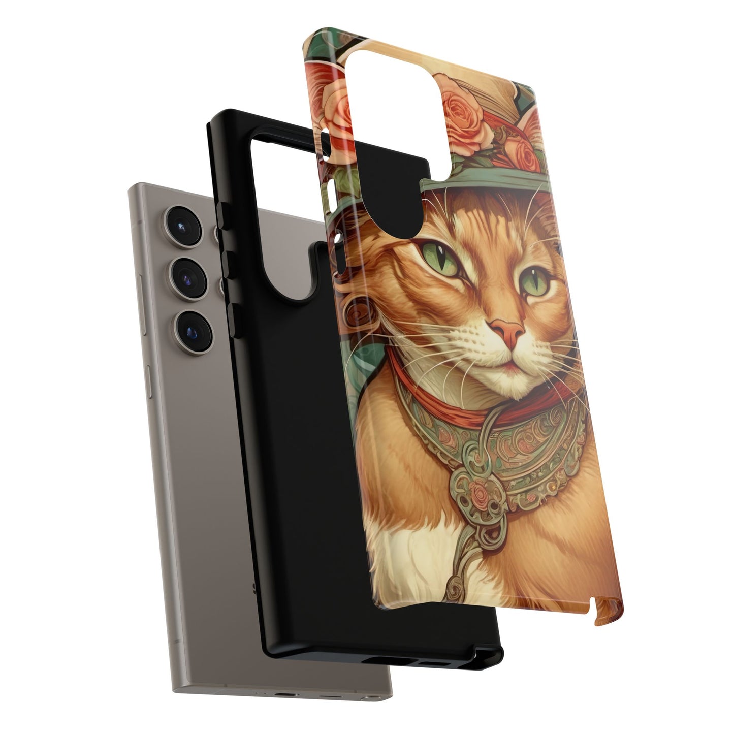 Alphonse Mucha Tough Phone Cases (A lady cat 2)