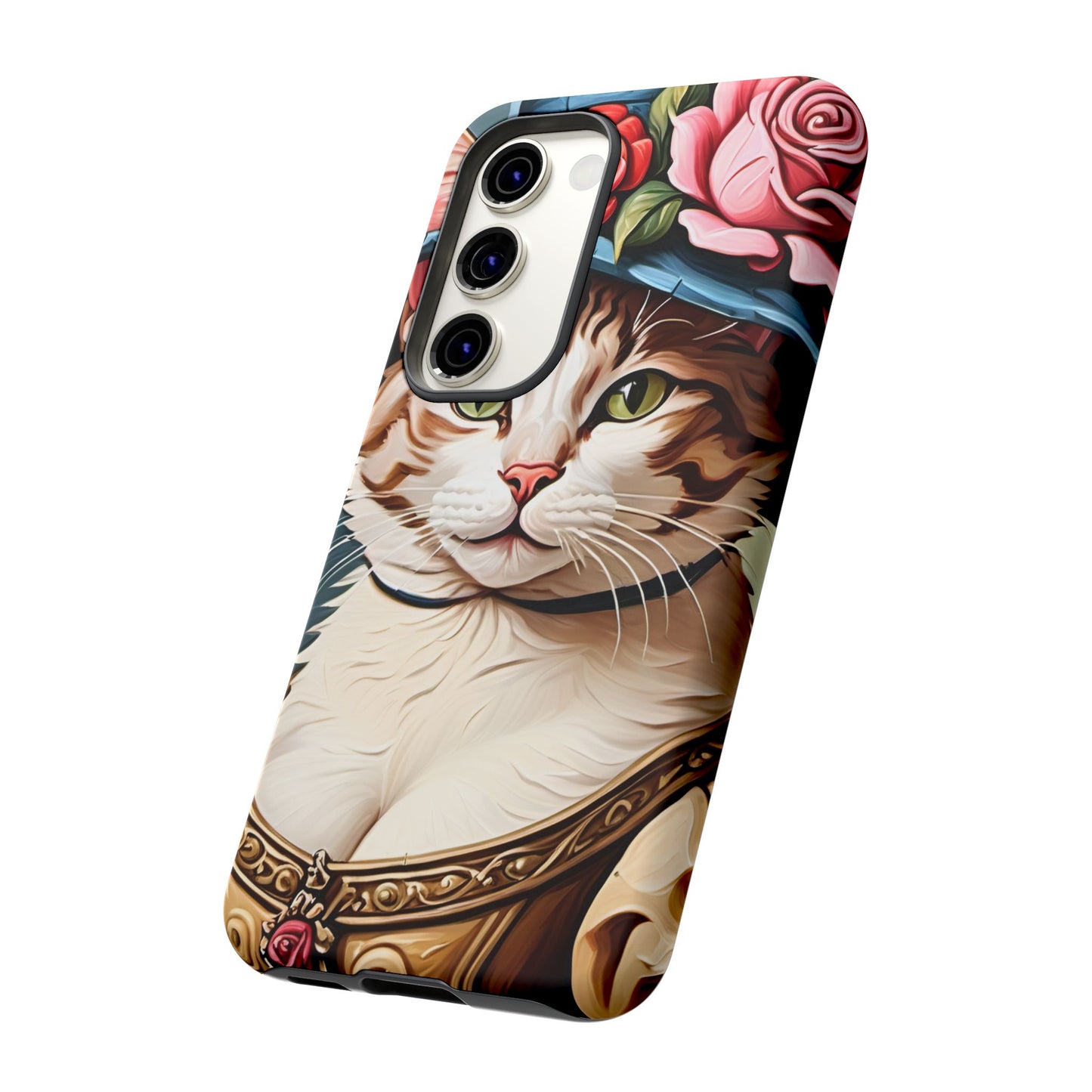 Oil Painting Cat Tough Phone Cases (A Lady 2)
