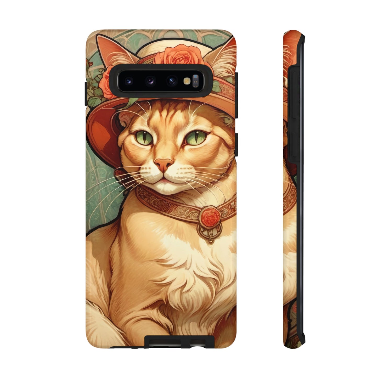 Alphonse Mucha Tough Phone Cases (A lady cat)