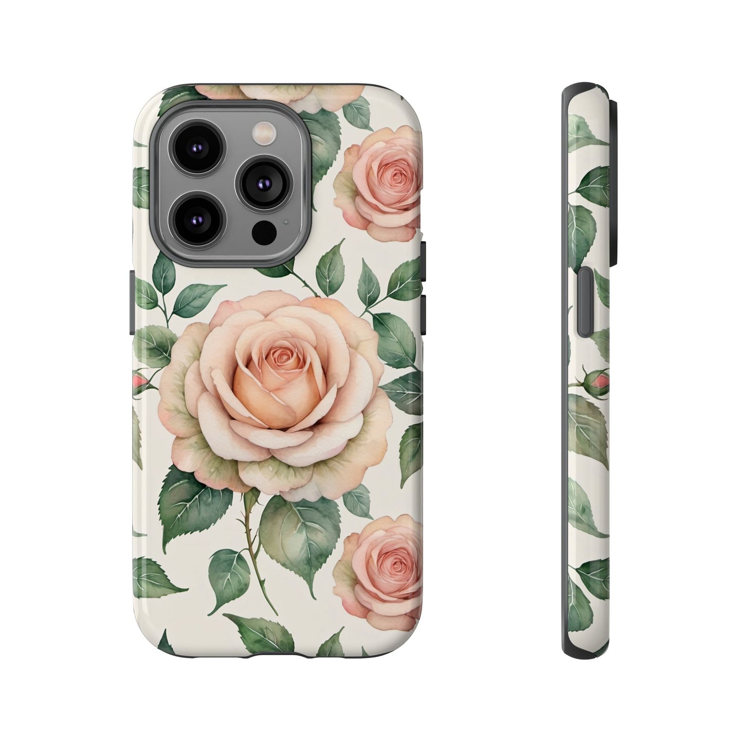 Watercolor Large Roses Tough Cases