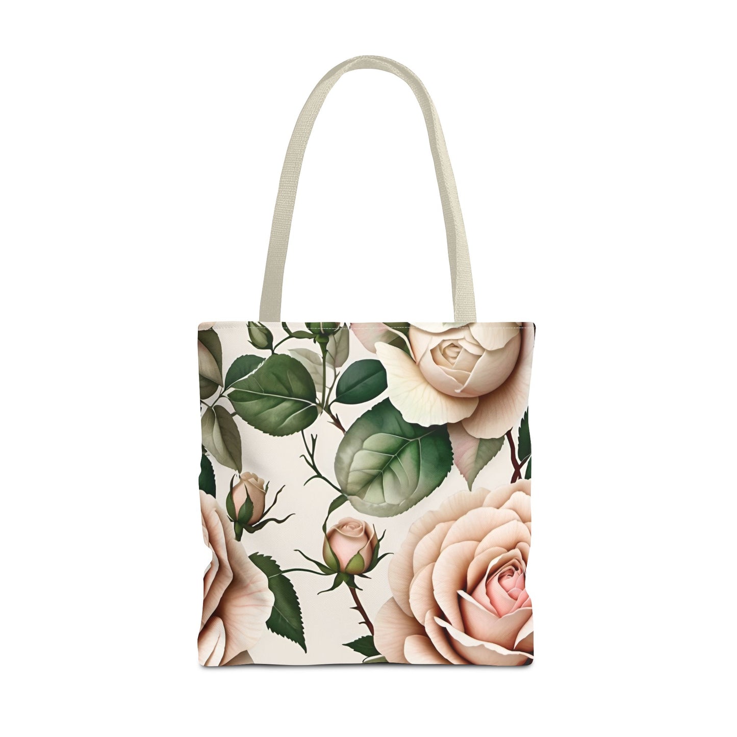 Watercolor Large Pink Roses Tote Bag