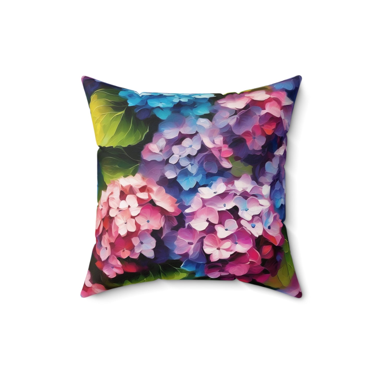 Claude Monet inspired Hydrangeas Square Pillow