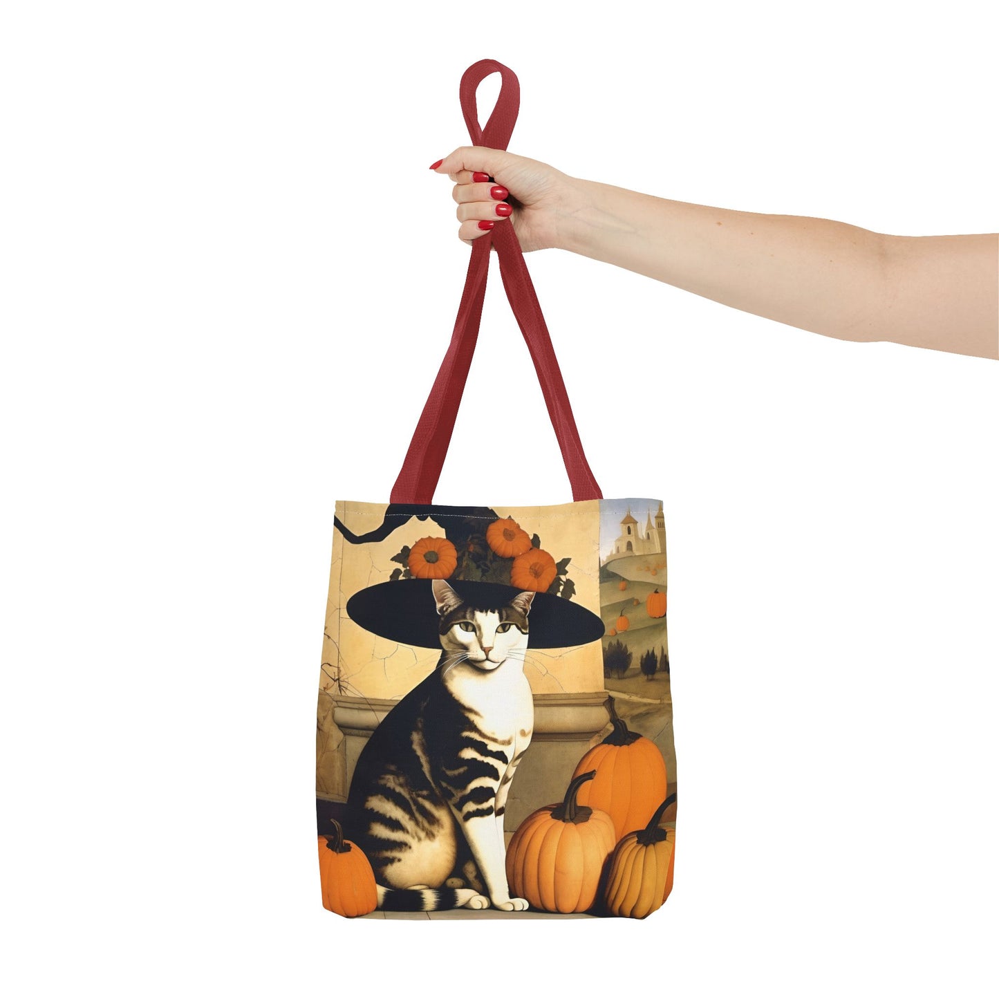 Halloween Piero della Francesca Renaissance Cat Tote