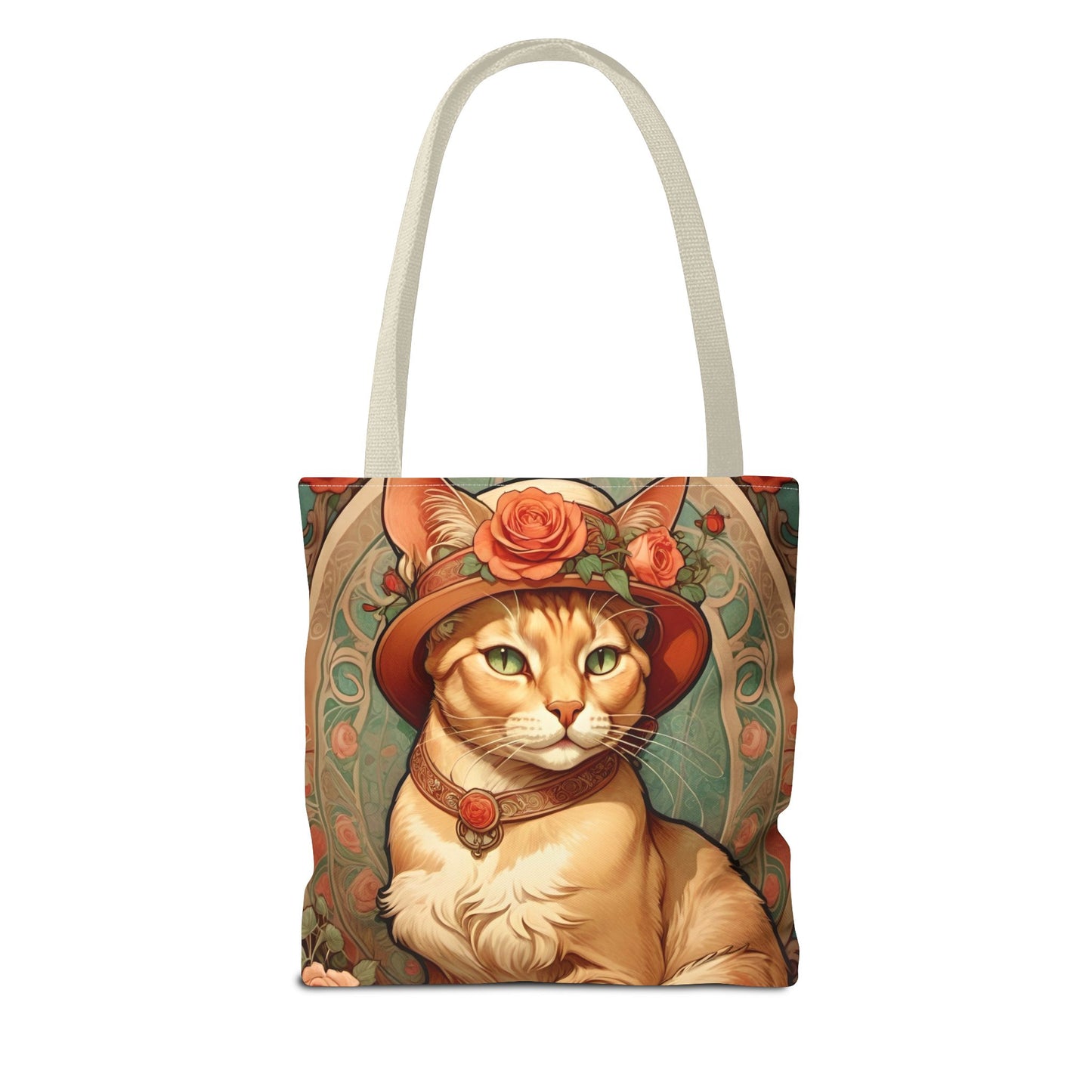 Art Nouveau Cat Portrait Tote Bag