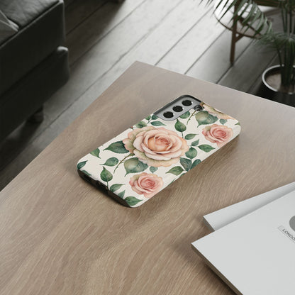 Watercolor Large Roses Tough Cases