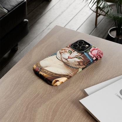 Oil Painting Cat Tough Phone Cases (A Lady 2)
