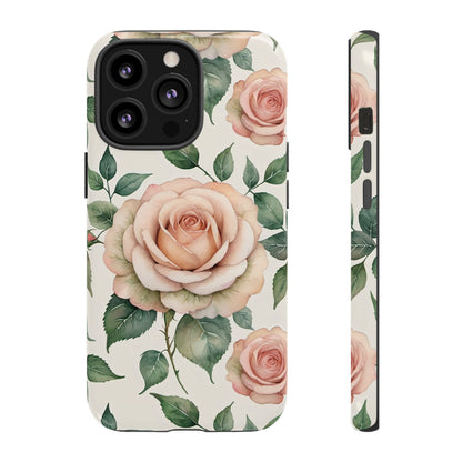 Watercolor Large Roses Tough Cases
