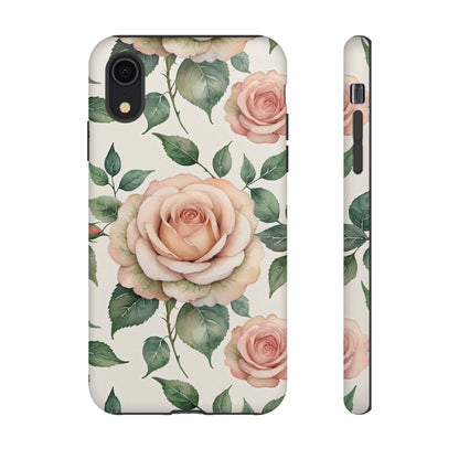 Watercolor Large Roses Tough Cases