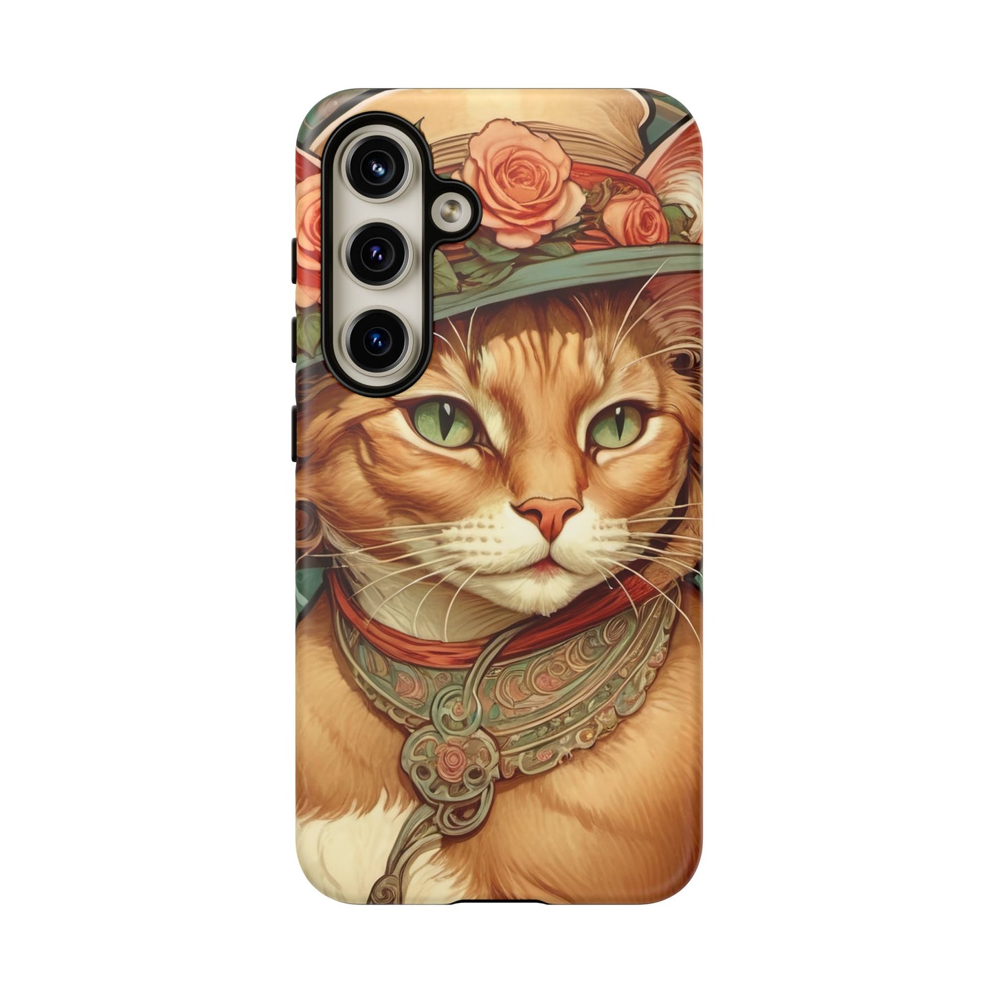 Alphonse Mucha Tough Phone Cases (A lady cat 2)