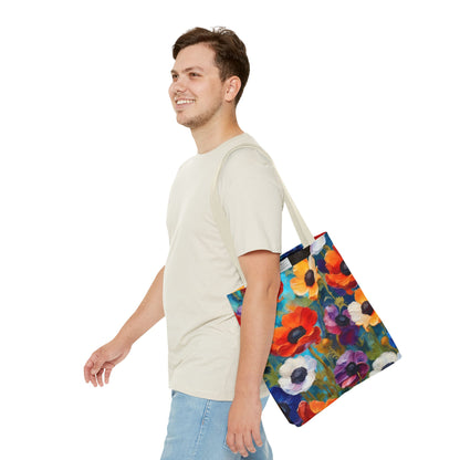 Claude Monet inspired Colorful Anemones Tote Bag