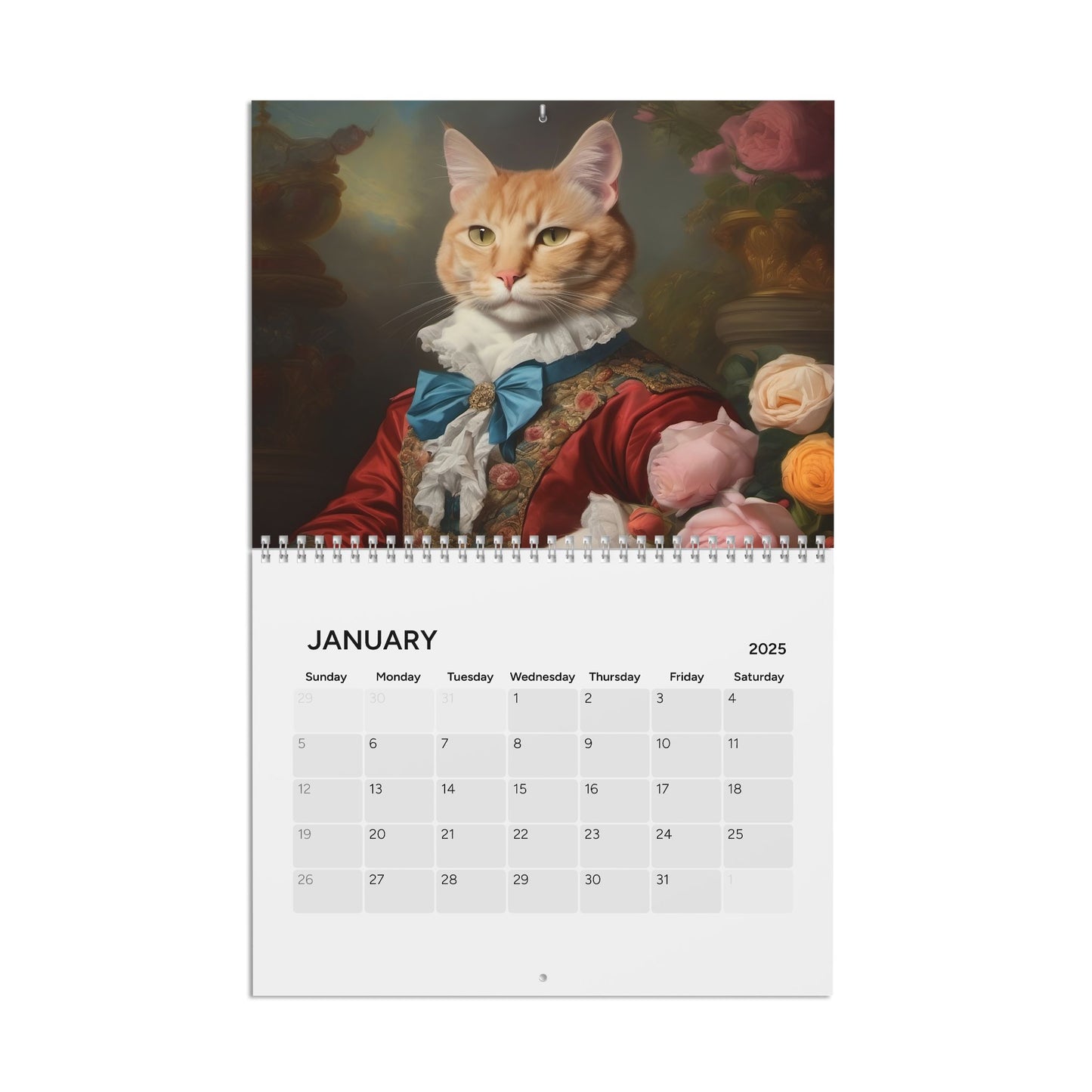 Rococo Noble Cats Calendar (2025)