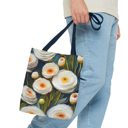 Vincent Van Gogh inspired White Ranunculus Tote Bag