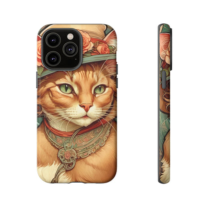 Alphonse Mucha Tough Phone Cases (A lady cat 2)