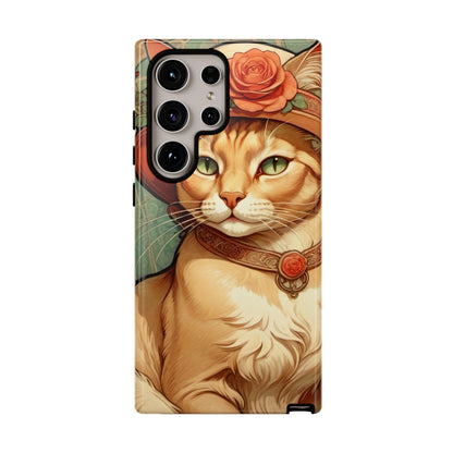 Alphonse Mucha Tough Phone Cases (A lady cat)
