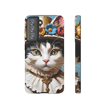 Oil Painting Cat Tough Phone Cases (A Lady)