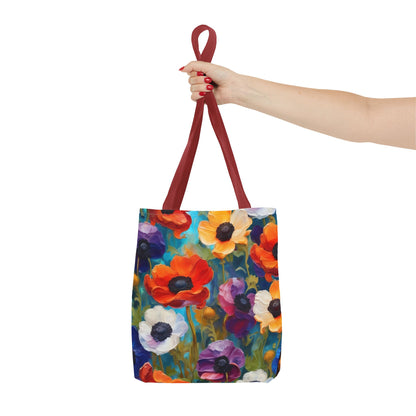 Claude Monet inspired Colorful Anemones Tote Bag