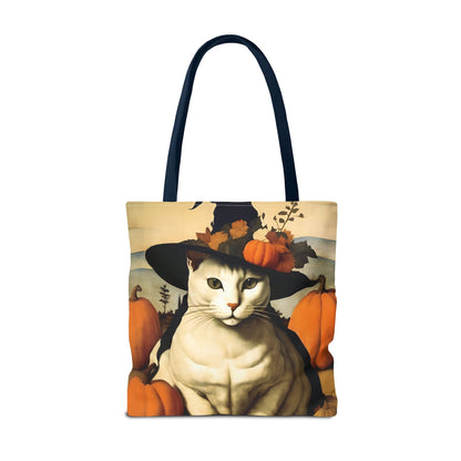 Halloween Piero della Francesca Renaissance Cat Tote