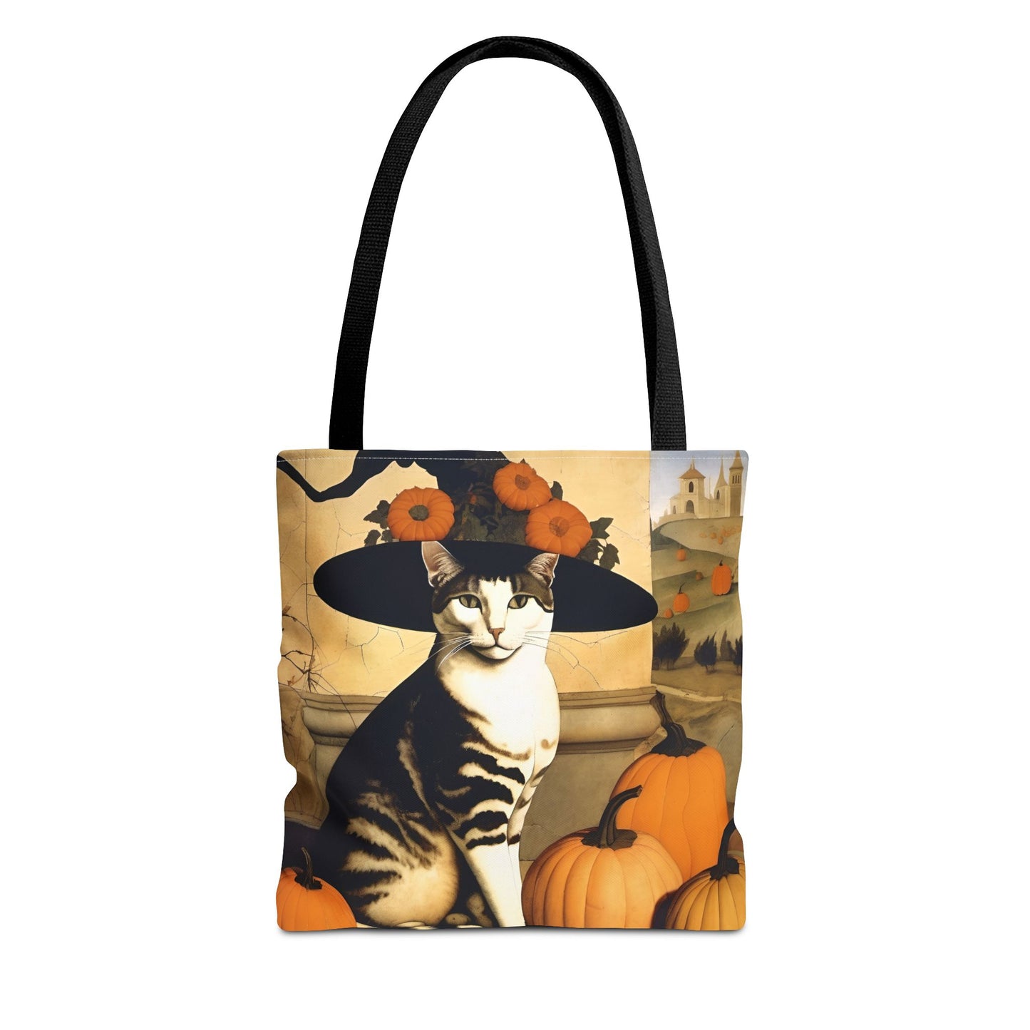 Halloween Piero della Francesca Renaissance Cat Tote