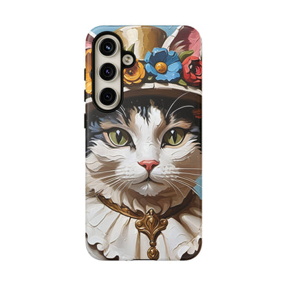 Oil Painting Cat Tough Phone Cases (A Lady)