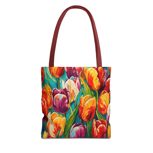 Vincent Van Gogh inspired Colorful Tulips Tote Bag