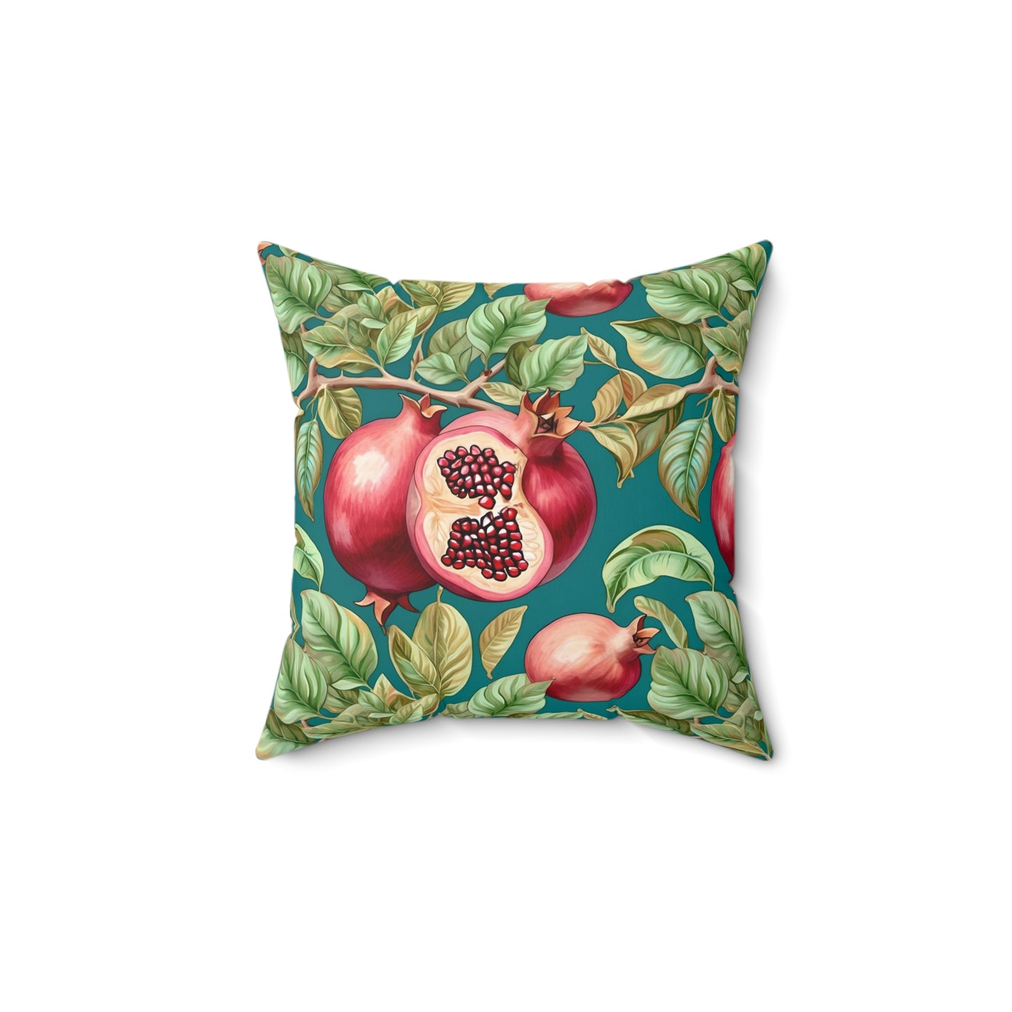 Rococo Pomegranates Square Pillow