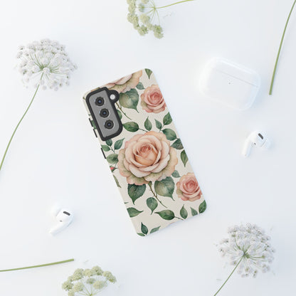 Watercolor Large Roses Tough Cases