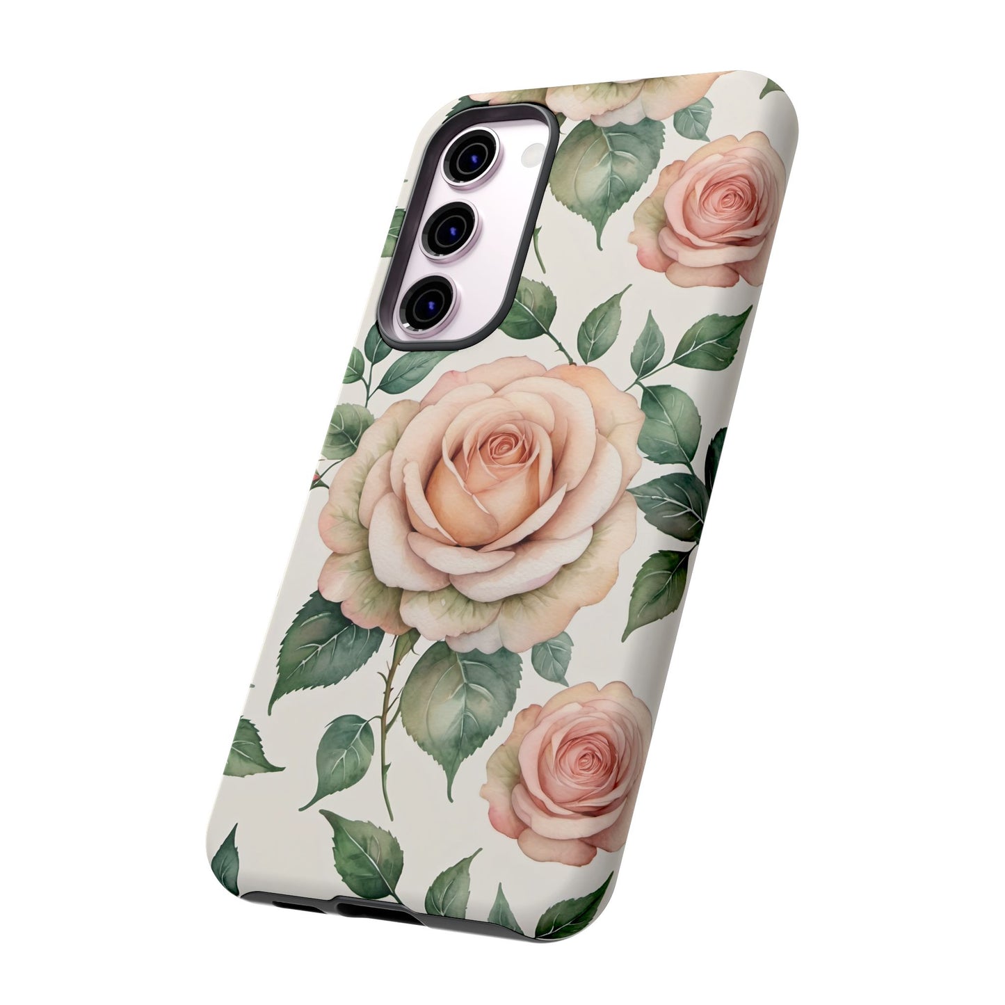 Watercolor Large Roses Tough Cases