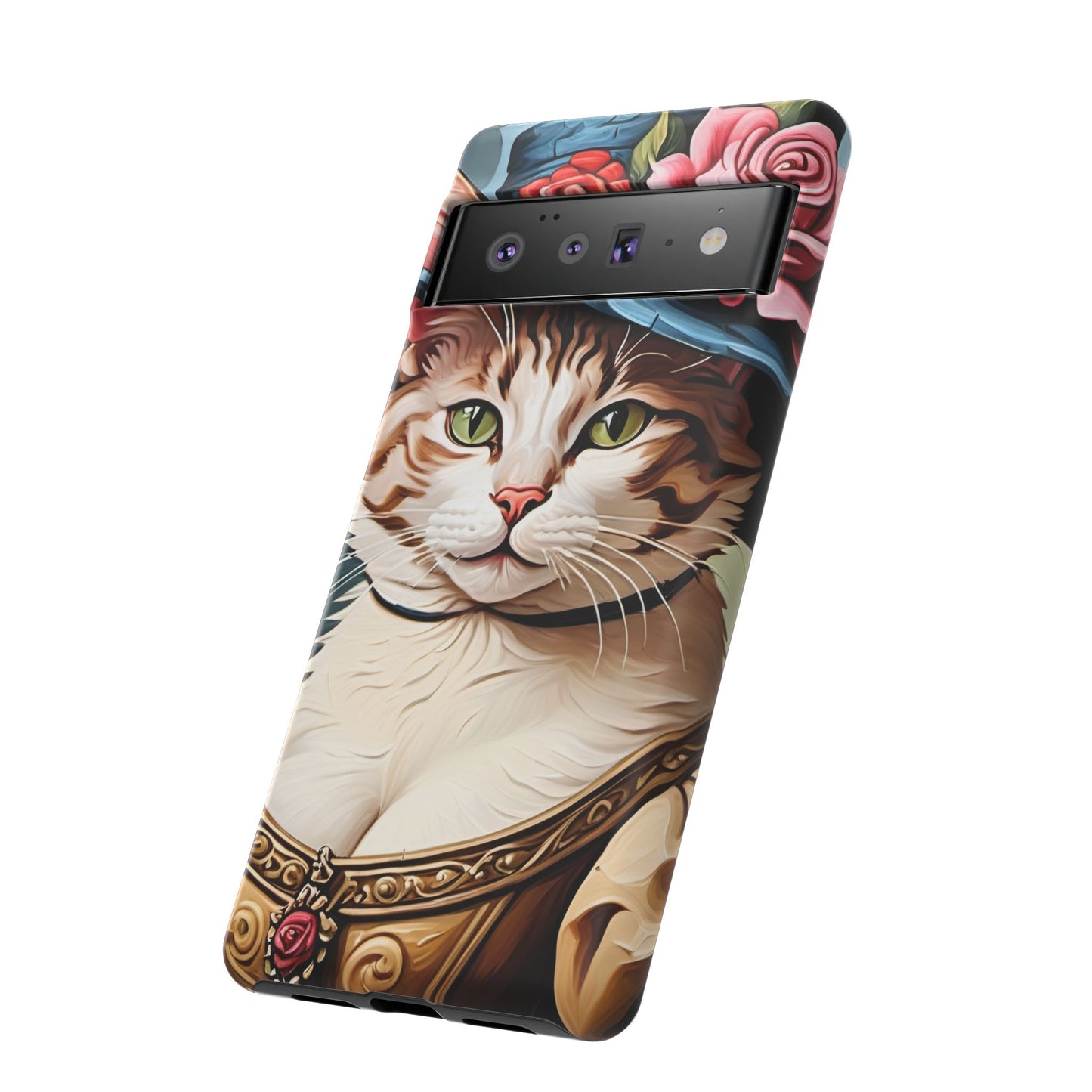 Oil Painting Cat Tough Phone Cases (A Lady 2)