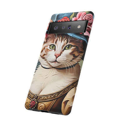 Oil Painting Cat Tough Phone Cases (A Lady 2)