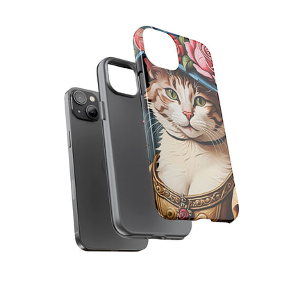 Oil Painting Cat Tough Phone Cases (A Lady 2)