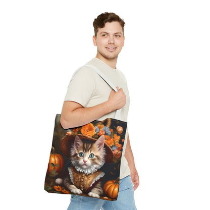 Halloween Rococo Kitten Tote