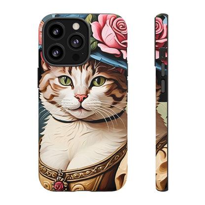 Oil Painting Cat Tough Phone Cases (A Lady 2)