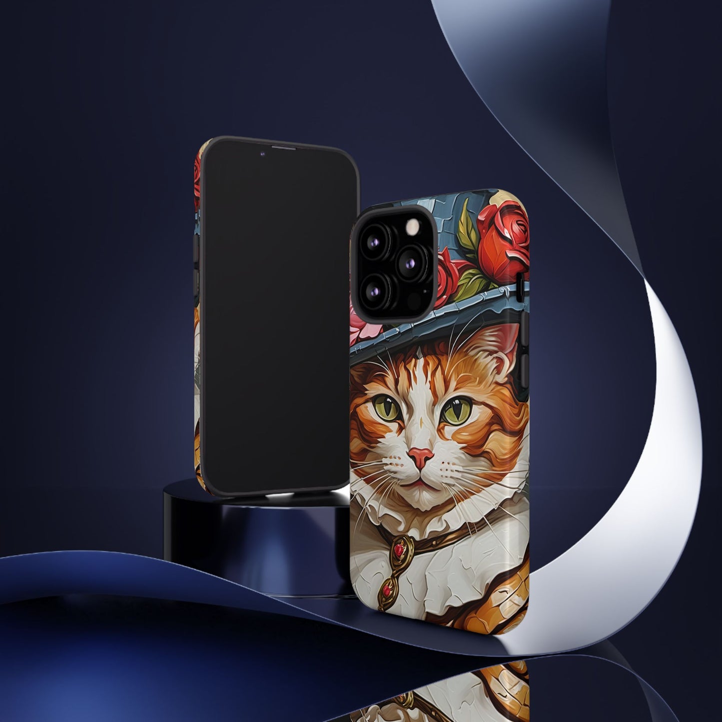 Oil Painting Cat Tough Phone Cases (A Gentleman)