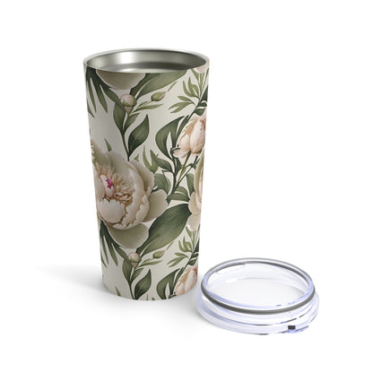 Watercolor Tender Peonies Tumbler 20oz