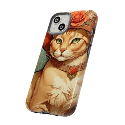 Alphonse Mucha Tough Phone Cases (A lady cat)