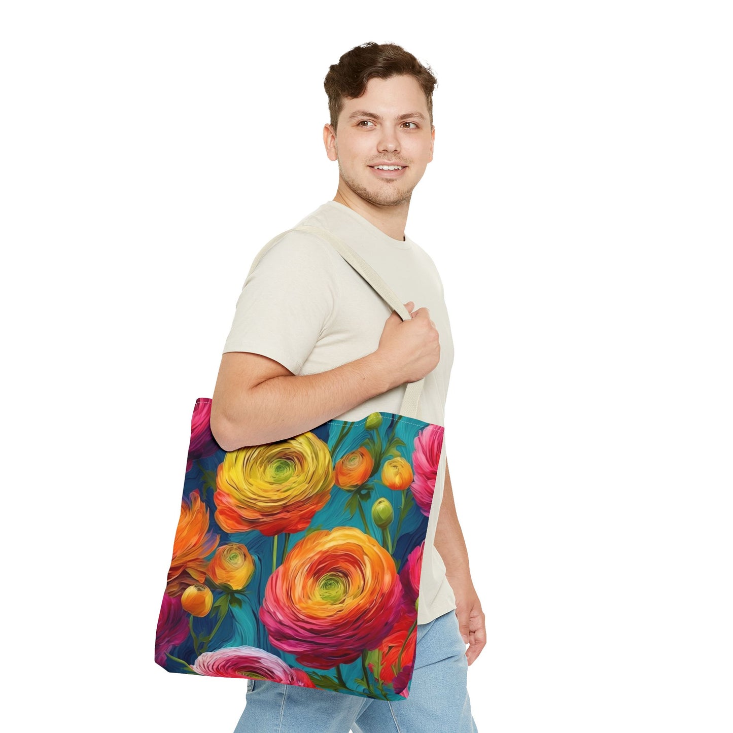 Vincent Van Gogh inspired Colorful Anemones Tote Bag 2