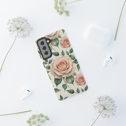 Watercolor Large Roses Tough Cases
