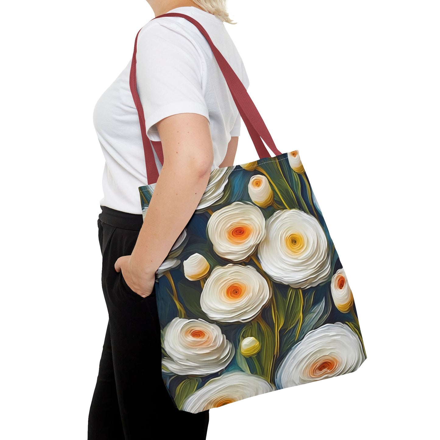 Vincent Van Gogh inspired White Ranunculus Tote Bag