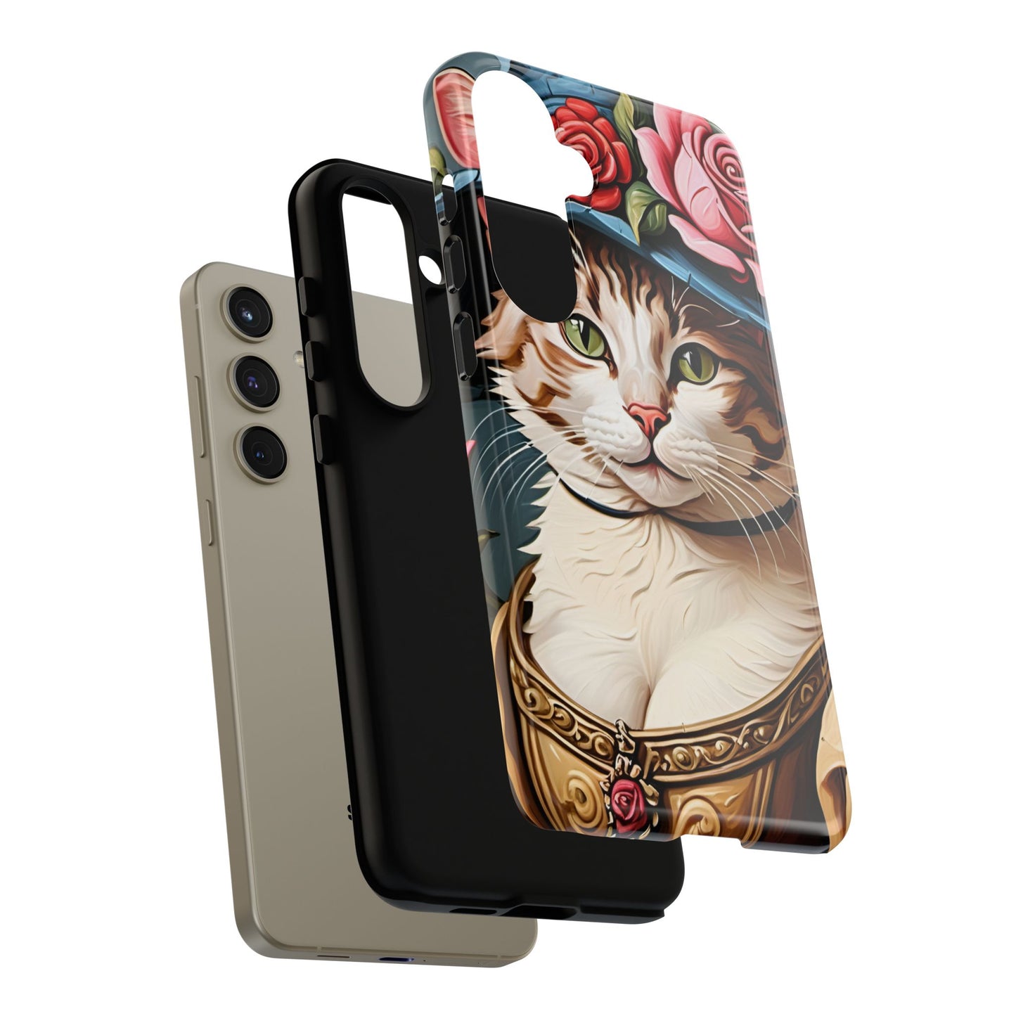 Oil Painting Cat Tough Phone Cases (A Lady 2)