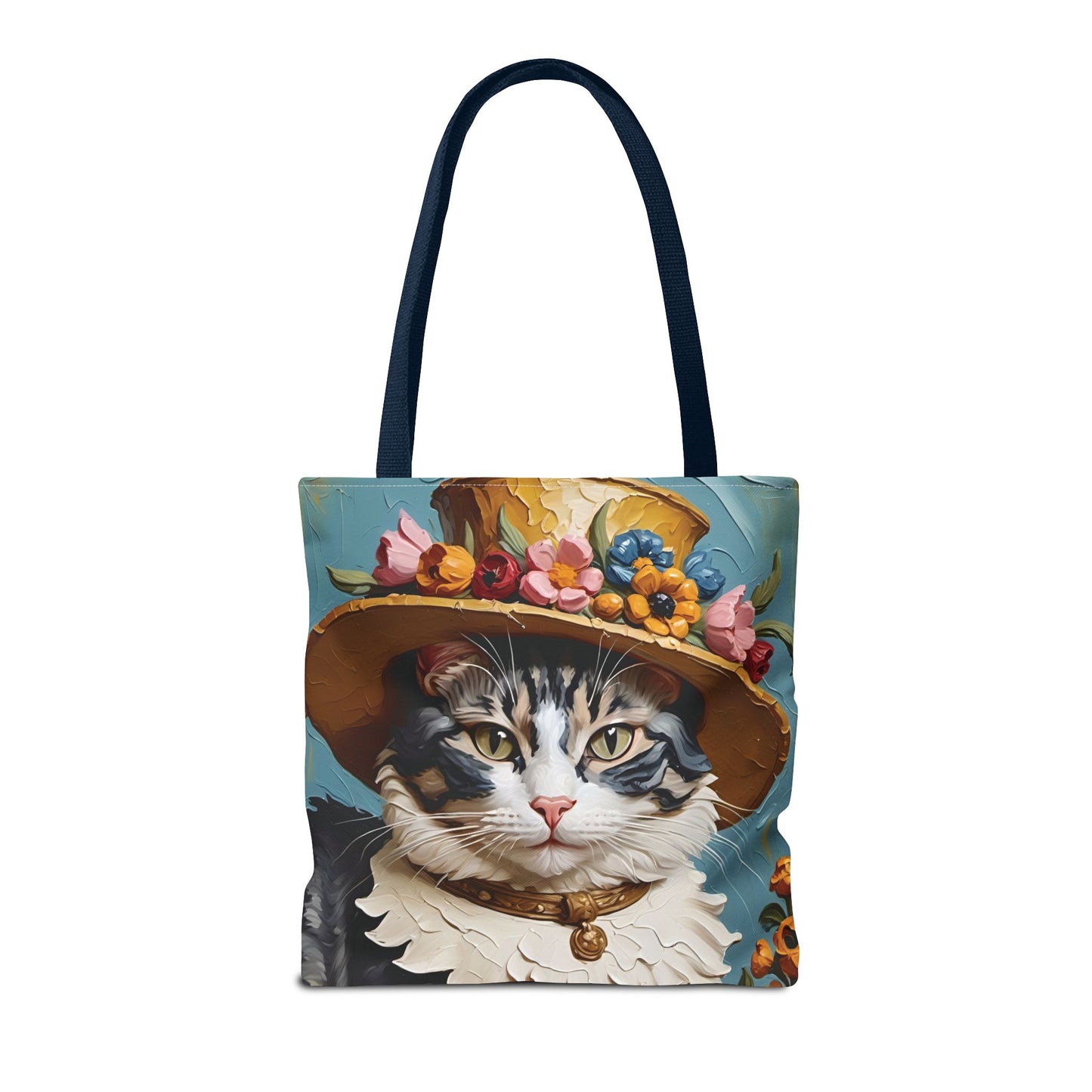 Cat Portrait in Oil Tote Bag